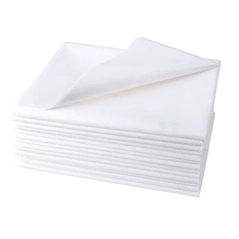 Disposable Non-Woven Bed Sheets - Pre-Cut 40"x78" White Sheets for Salon, Spa, Tattoo & Beauty Services