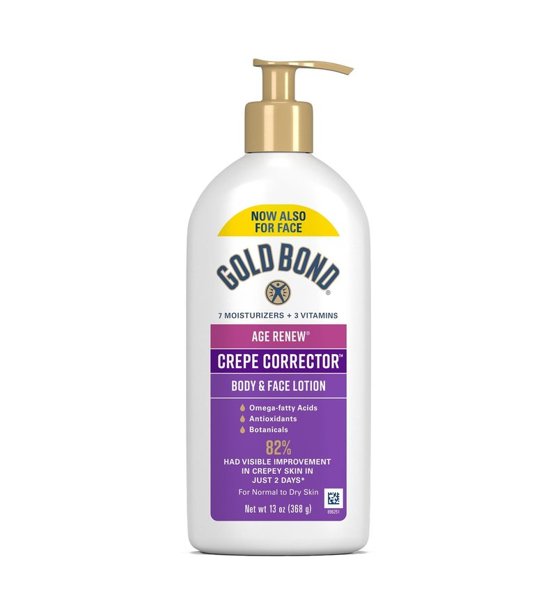 Gold Bond Age Renew Crepe Corrector Body Lotion, Improves & Tightens Crepey Skin, Replenishing & Smoothing Moisturizer, 24-HR Hydration, Hypoallergenic, Dermatologist-Tested, 14 Oz