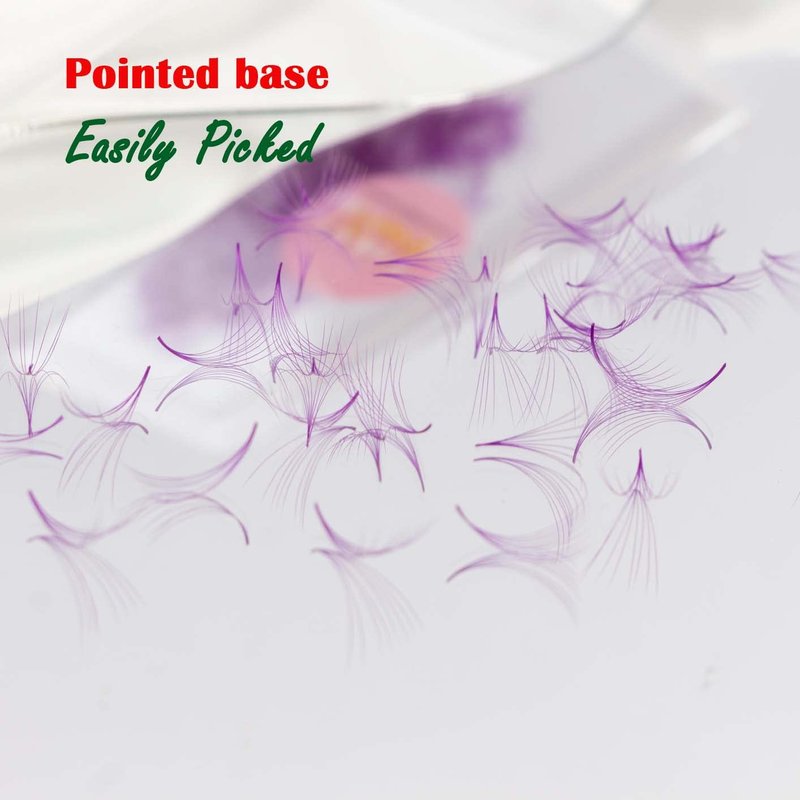 VNE 500 Fans Colorful Lash Extensions | Premade Volume Lash Extensions | Premade Mega Volume Fans | Colored Lash Extension | Russian Volume Eyelash Extensions |6D, Purple, C Curl, 14mm