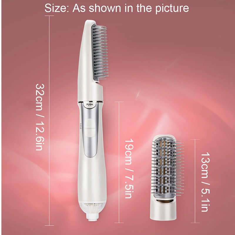 ZJchao 2 in 1 Hair Dryer Brush, Negative Ion Anti-frizz Hot Air Brush Blower, Professional Electric Household Hair Curling Comb, Protable Hair Dryer Comb Machine