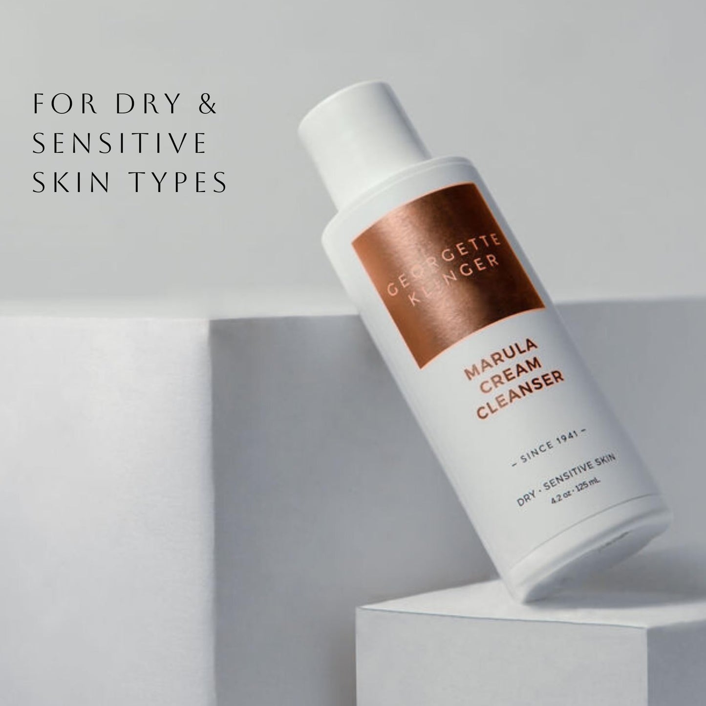 Georgette Klinger Marula Cream Cleanser - Moisturizing, Hydrating, Nourishes Dryness, Gentle Daily Face Wash, Removes Makeup, Dirt, Free Radicals for Normal, Dry, Sensitive Skin - 4.2 oz