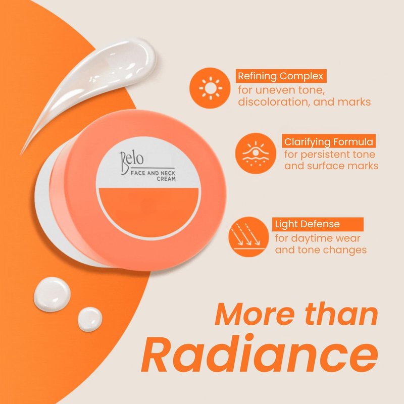 Belo Essentials Even Tone Face & Neck Cream – Radiance Boosting Moisturizer for Smoother, Clearer-Looking Skin – 50g x 3 Pack