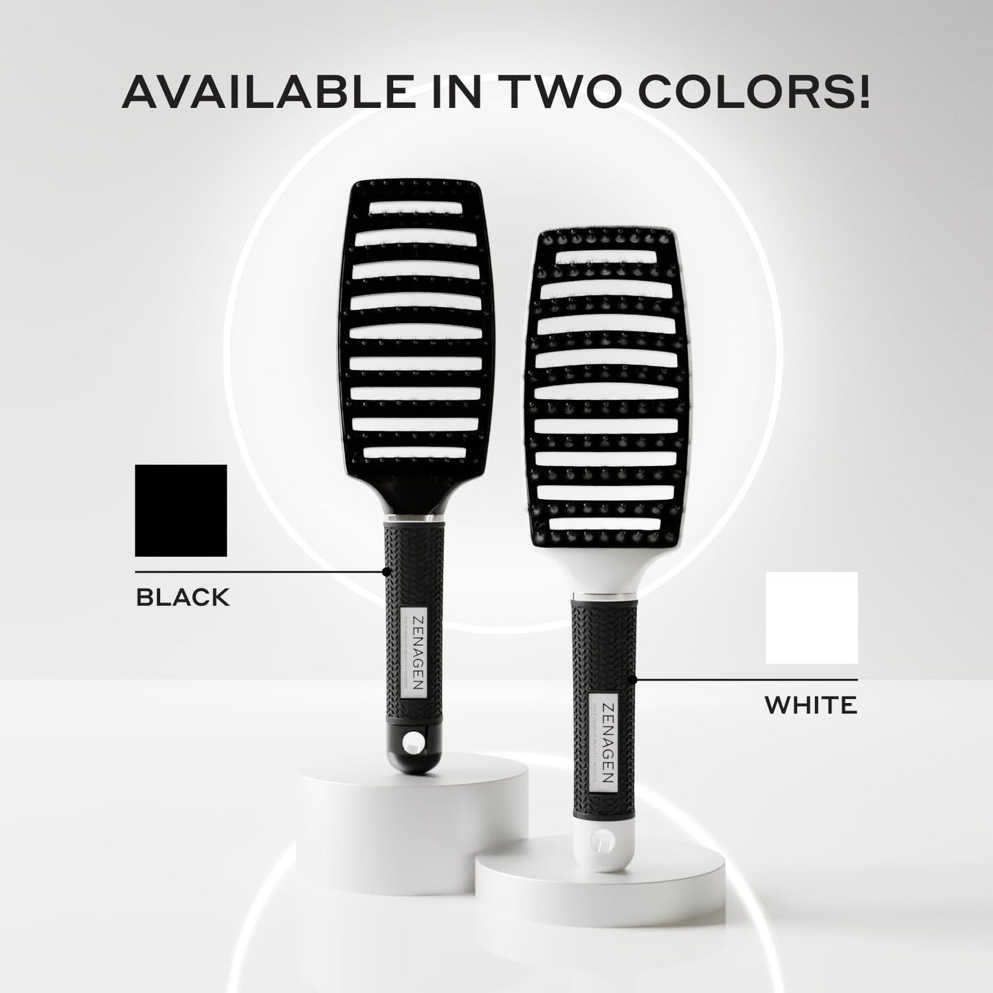 Zenagen Hair Detangling Brush - Reduces Breakage & Enhances Scalp Stimulation | Ergonomic Design for All Hair Types