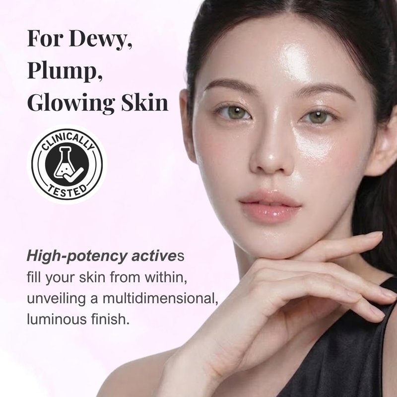 FROM ZERO EX-PDRN Glow Serum, 3.38 fl.oz. Facial Moisturizer for Dry Skin, Rose Scented, Hydration, Broccoli PDRN, Jinseng Exosomes, Vegan Collagen, Niacinamide, Gift for Girlfriend