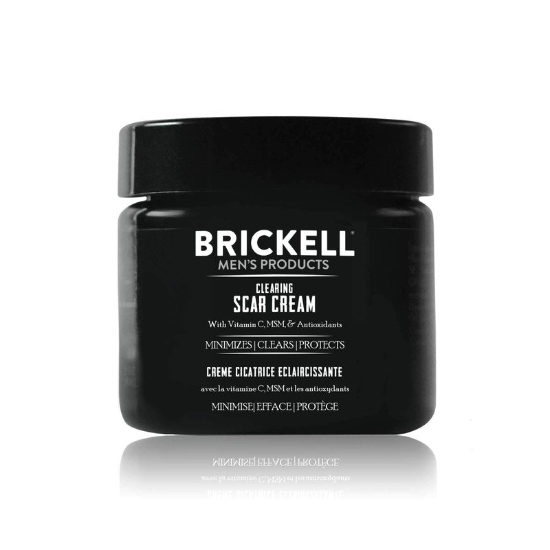 Brickell Men's Clearing Scar Cream for Men, Natural and Organic Scar Clearing Cream to Reduce the Appearance of Scars and Even Skin Pigmentation, 2 Ounces, Scented