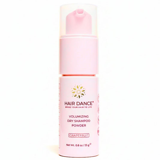 Hair Dance Dry Shampoo Powder | Non-Aerosol | Travel Size | Natural & Organic | Made in USA | No Benzene, Vegan, Cruelty Free, For All Hair Colors, Free of Talc | Grapefruit Oil Scent - 0.8 Ounce
