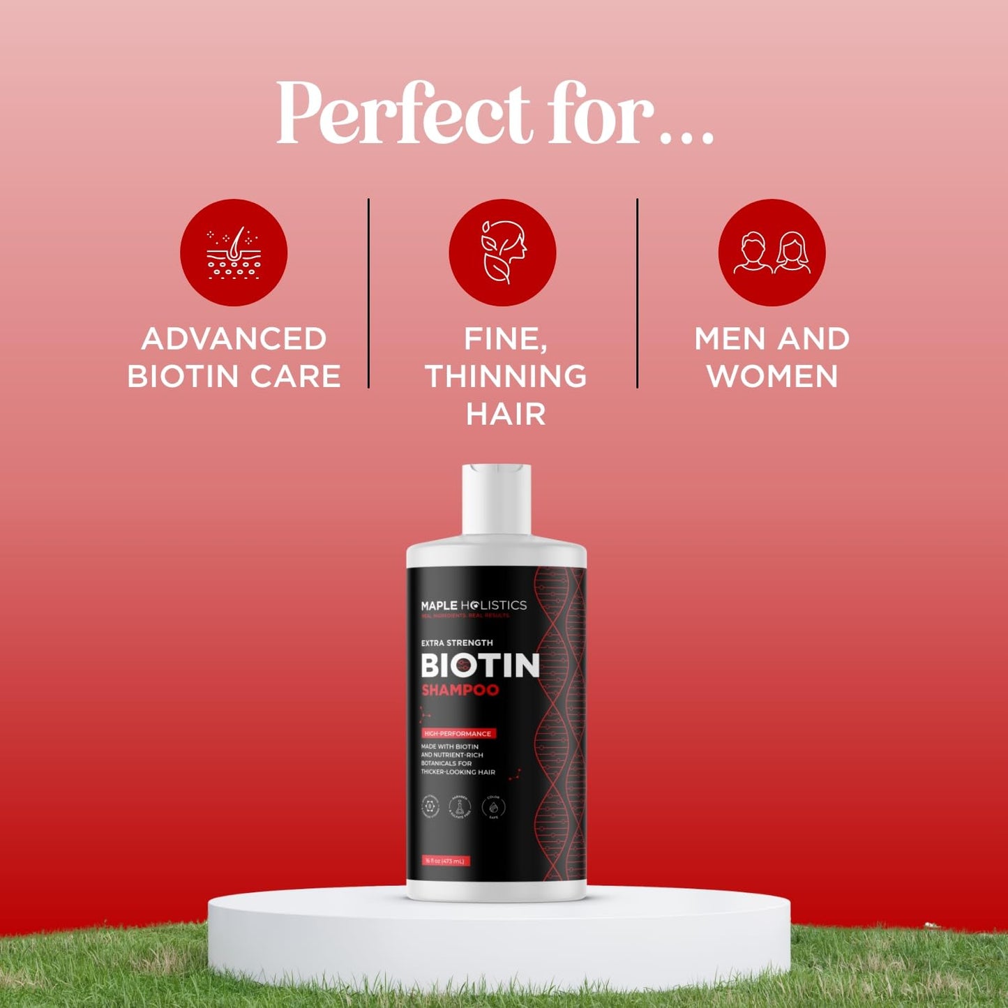 Ultra Biotin Shampoo for Thinning Hair - Extra Strength Volumizing Formula with B Vitamins & Rosemary Oil | Sulfate-Free Care
