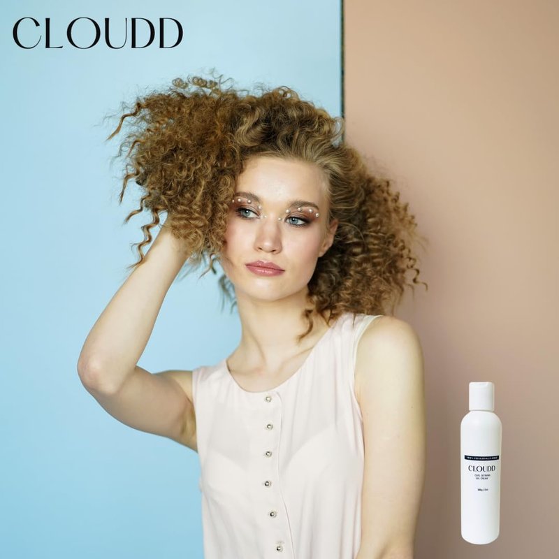 CLOUDD Fragrance-Free Curl Defining Gel Cream, 100% Fragrance-Free and Essential Oil-Free, Unscented