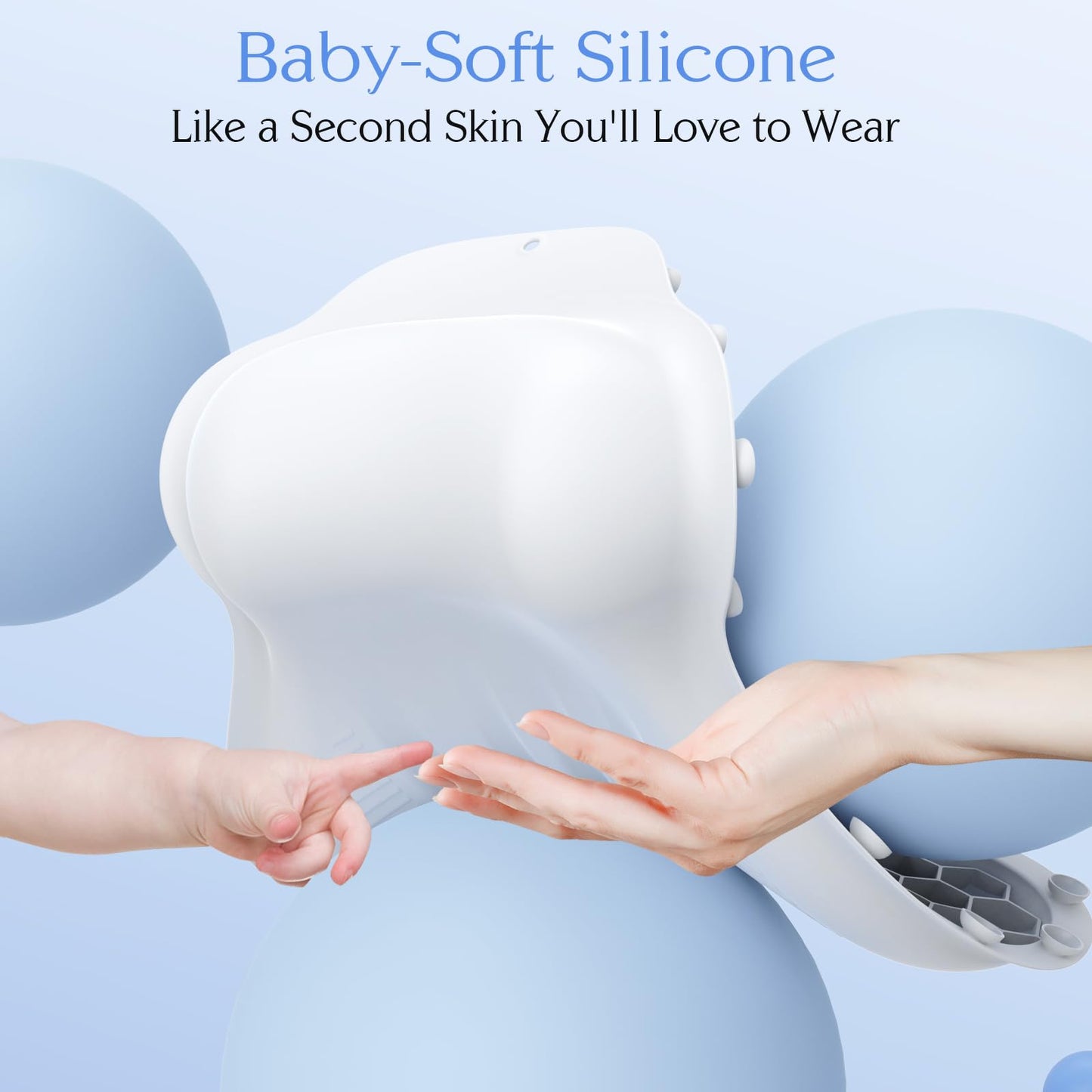 Silicone Bath Pillow, New Material Bath Pillows for Tub Head Neck and Back Support, Bath Tub Pillow with 4D Press Inflatable Airbag and Non-Slip Strong Suction Cups, Quick-Drying, Easy to Store, White