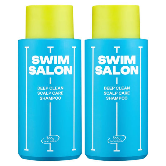 SWIM SALON Chlorine Removal Shampoo for Swimmers | Vitamin C Removes Chlorine & Prevents Hair Breakage | For Pool, Saltwater & Hard Water | Sulfate-Free, Silicone-Free (10.58 oz, Pack of 2)