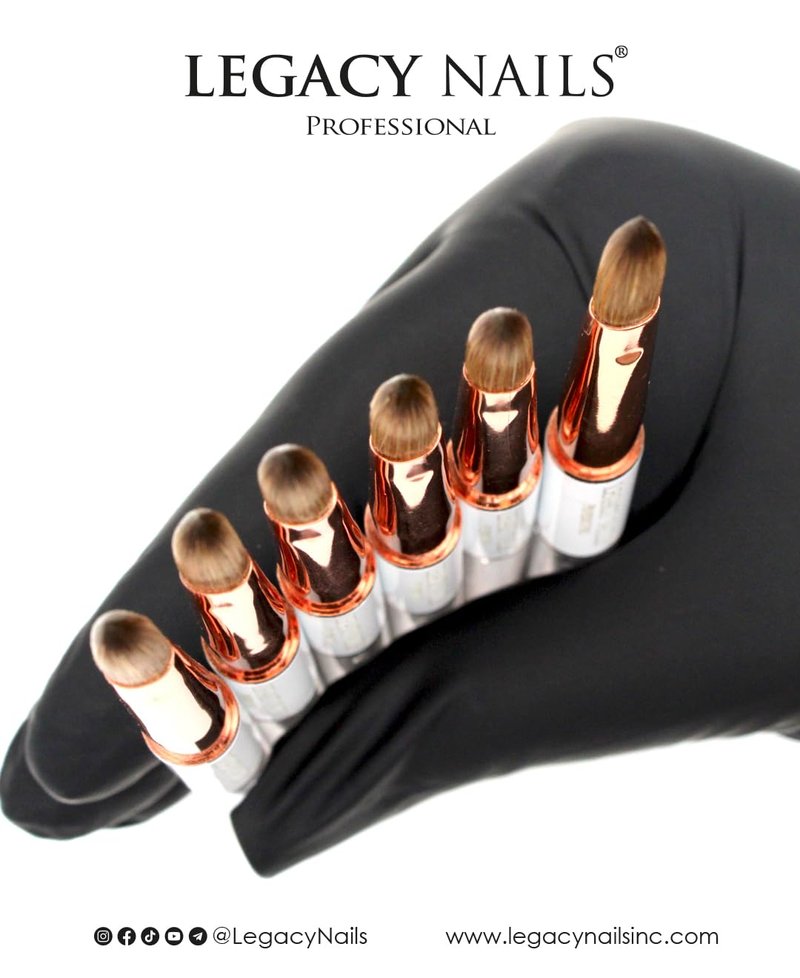 Acrylic Nail Brush #10 - Professional Sculpting Tool with Flexible Bristles | Lightweight White Design