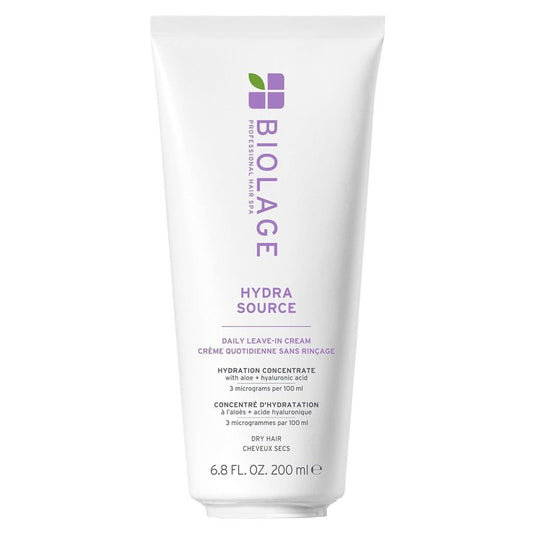 Biolage Hydra Source Leave-In Cream - Moisturizing Treatment for Dry Hair with Aloe & Hyaluronic Acid | 8.5 oz