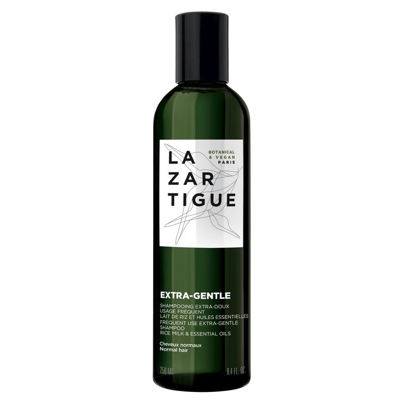 Lazartigue Extra Gentle Hair Shampoo, Prevents Irritations & Dandruff, Enhances Strength & Shine, Vegan, Sulfate and Silicone Free, 8.4 Fl Oz