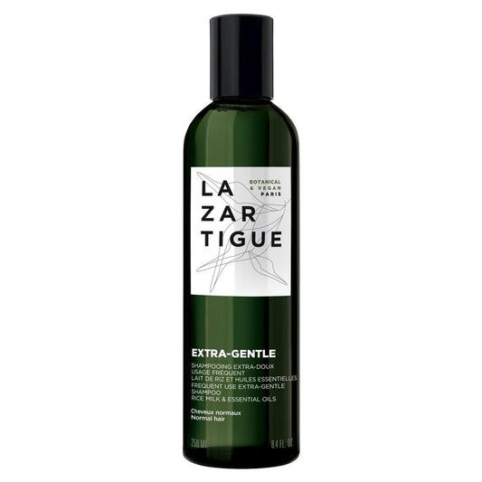 Lazartigue Extra Gentle Hair Shampoo, Prevents Irritations & Dandruff, Enhances Strength & Shine, Vegan, Sulfate and Silicone Free, 8.4 Fl Oz