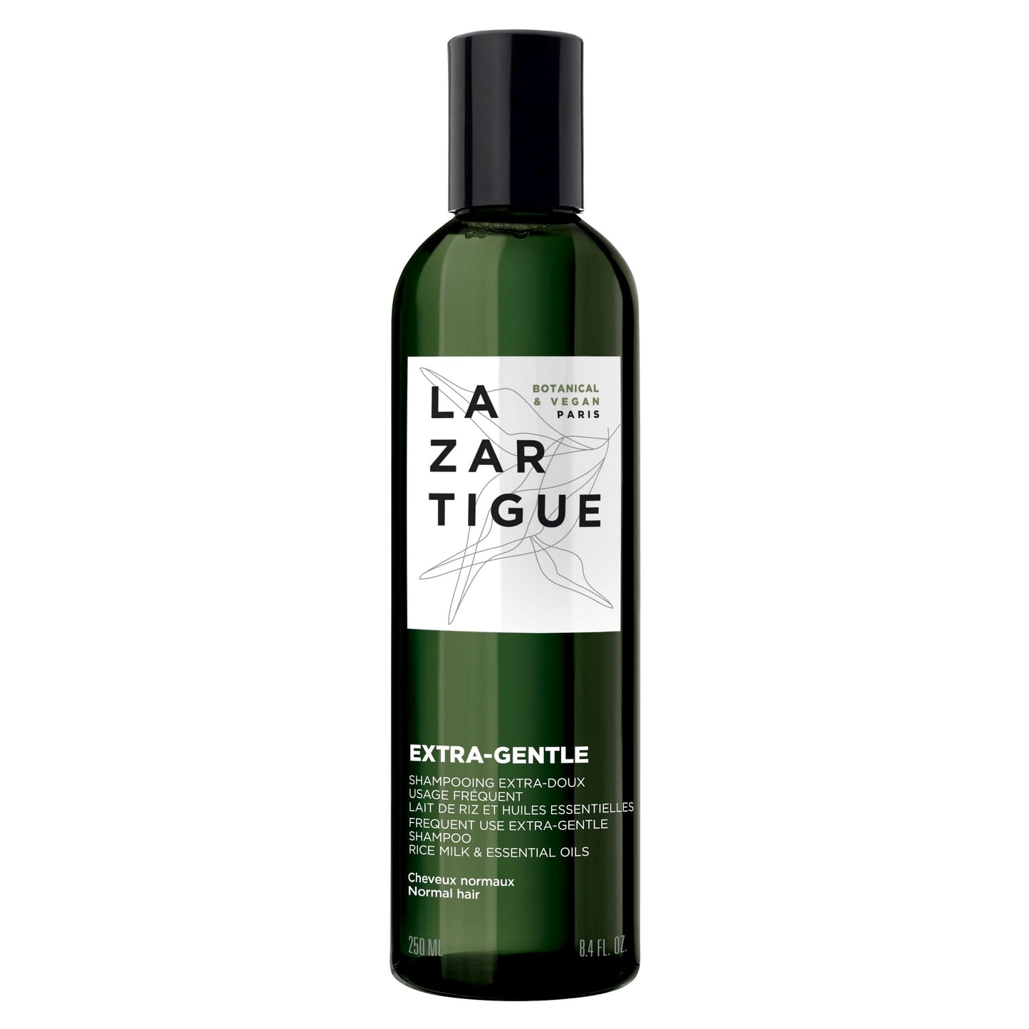 Lazartigue Extra Gentle Hair Shampoo, Prevents Irritations & Dandruff, Enhances Strength & Shine, Vegan, Sulfate and Silicone Free, 8.4 Fl Oz