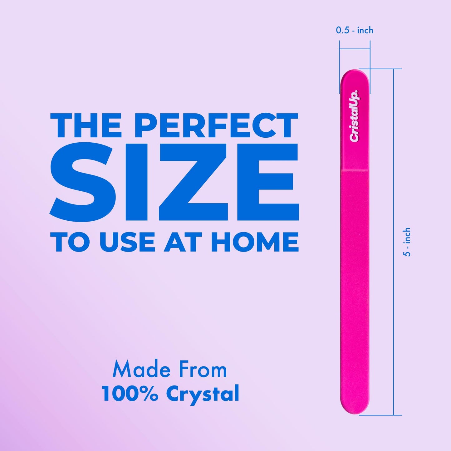 Crystal Nail File 5.3in, Glass File Durable, Perfect for Home, Office and On the Go, Elegant Design for Professional Manicure and Pedicure Results
