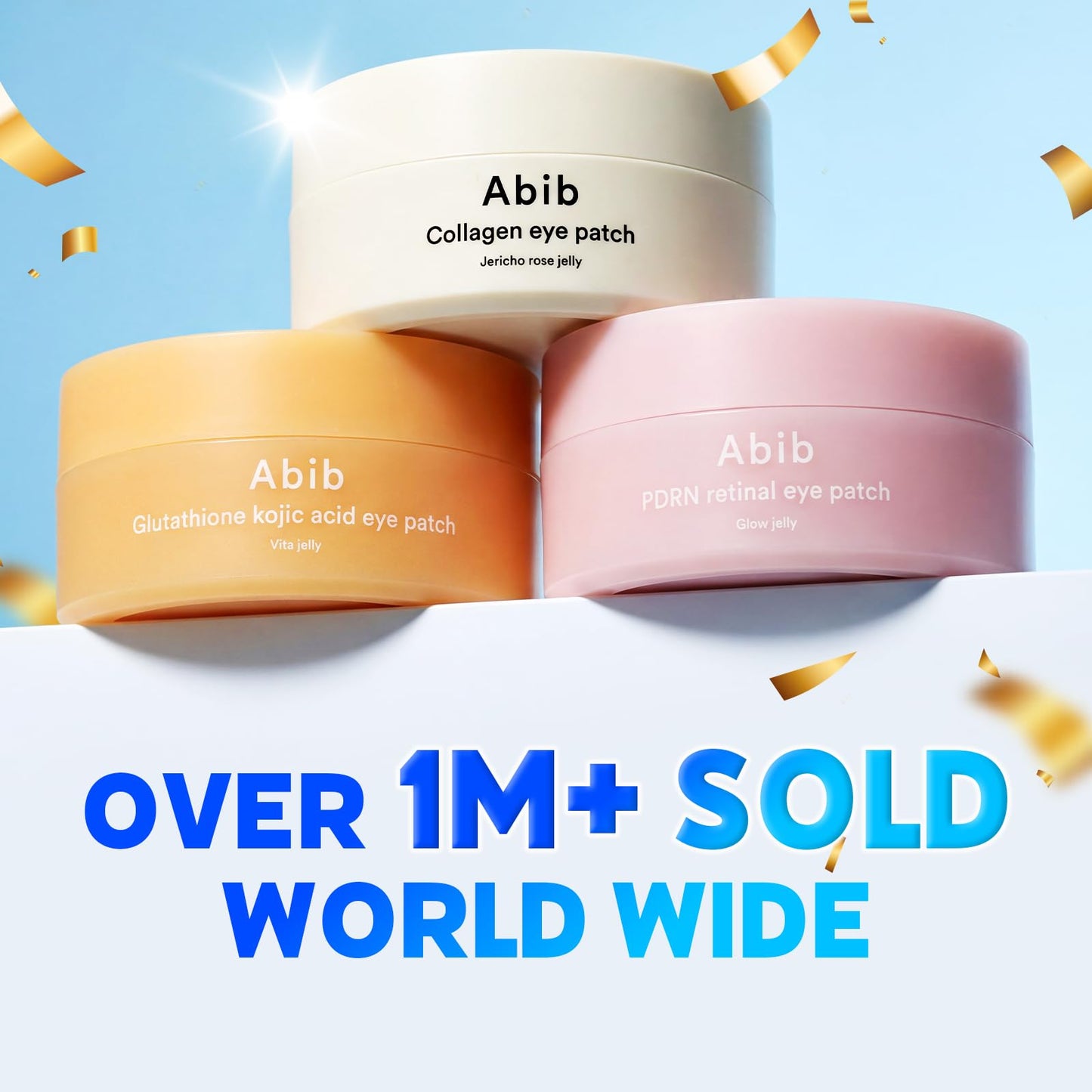 Abib PDRN & Vegan Collagen Eye Patch (60ea) Duo: Eye Patches for Wrinkles & Fine Line with Jericho Rose Jelly, 60 Count, Korean Skin Care Gifts for Women, Mothers, Teen