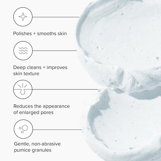 DRMTLGY Microdermabrasion Scrub – Face Exfoliator to Smooth & Polish Dull, Rough Skin – Gentle Facial Scrub with Pumice – 2 oz