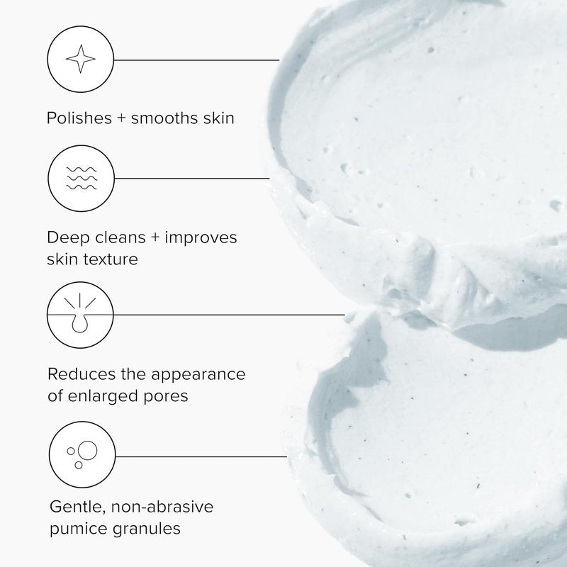 DRMTLGY Microdermabrasion Scrub – Face Exfoliator to Smooth & Polish Dull, Rough Skin – Gentle Facial Scrub with Pumice – 2 oz