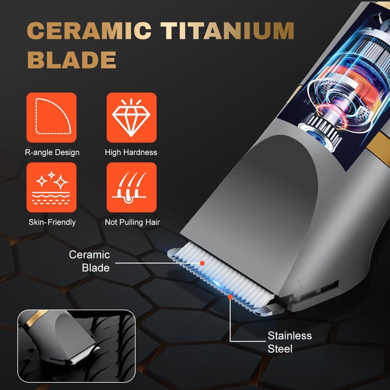 Men's Ball Shaver - 3-in-1 Body Hair Trimmer & Pubic Shaver with Titanium Blades | IPX7 Waterproof, LED Display