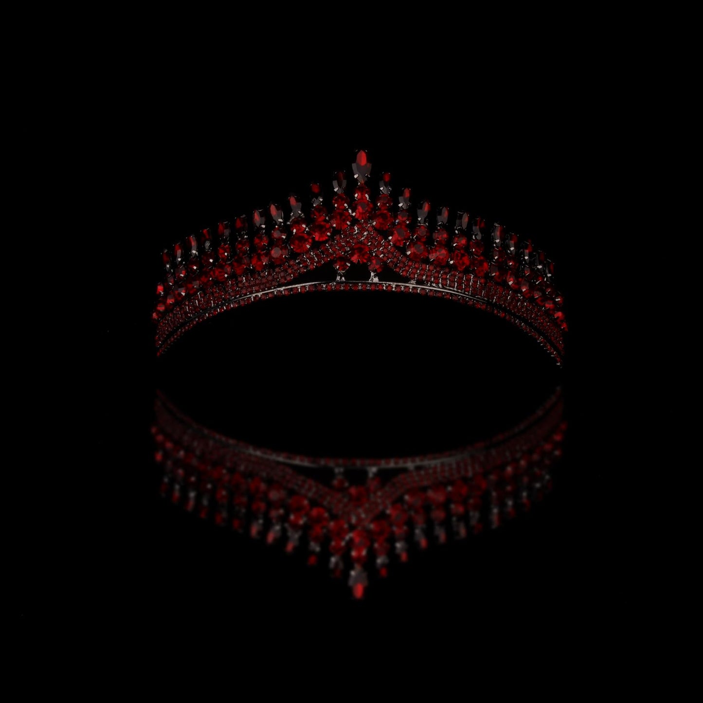 LIMELIA Women's Tiara for Henna Wedding Party|Glitter Hair Accessories for Bridal Birthday Pageant Prom Halloween Cos-play Christmas Party|Antares-Burgundy