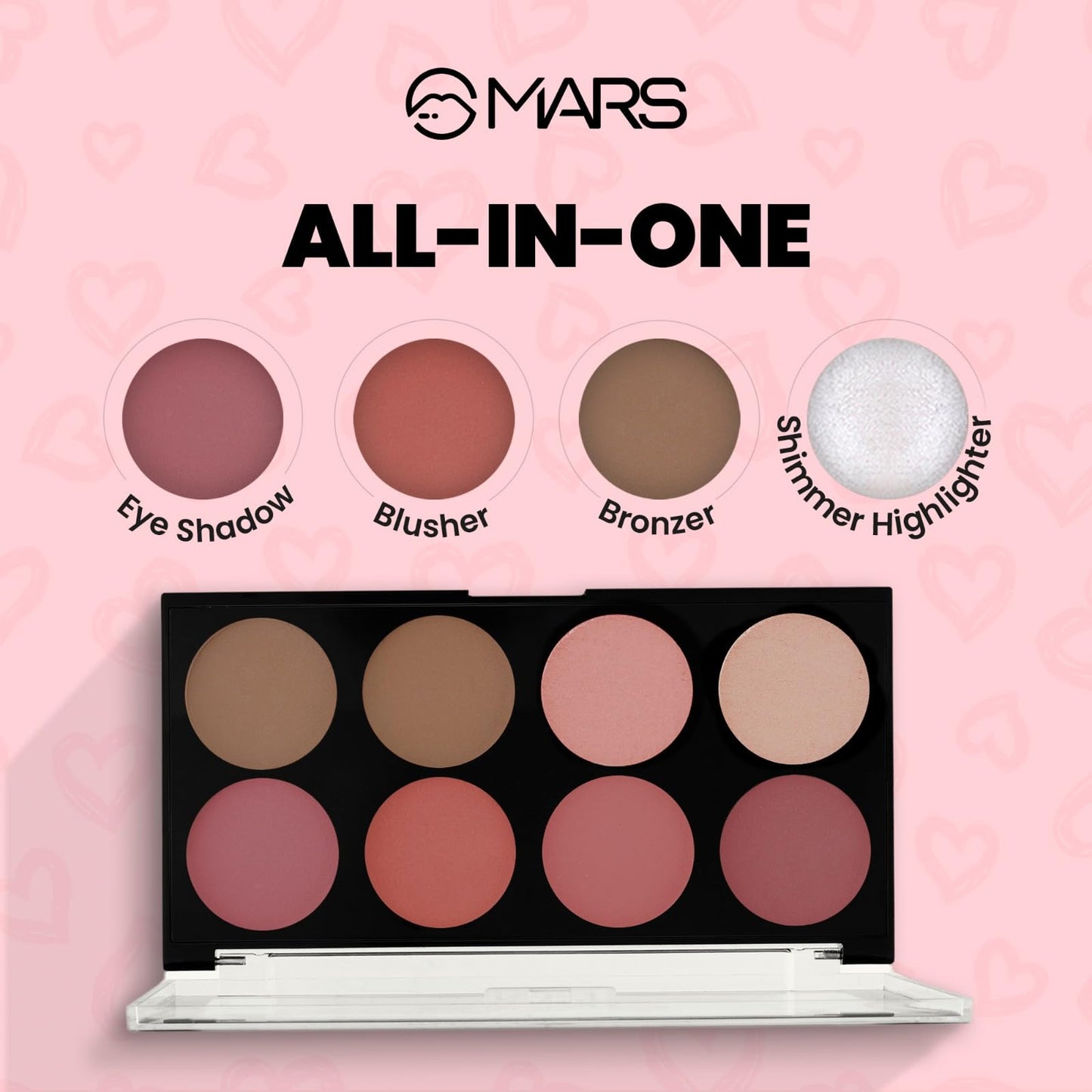 Mars Fantasy Face Palette Blushes, Highlighters and Bronzer, 20g (FP01-01)
