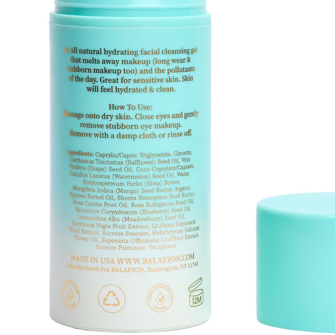 Cleansing Gel Makeup Remover - 3-In-1 Oil-Based Cleanser for Sensitive Skin | 3.38 fl oz