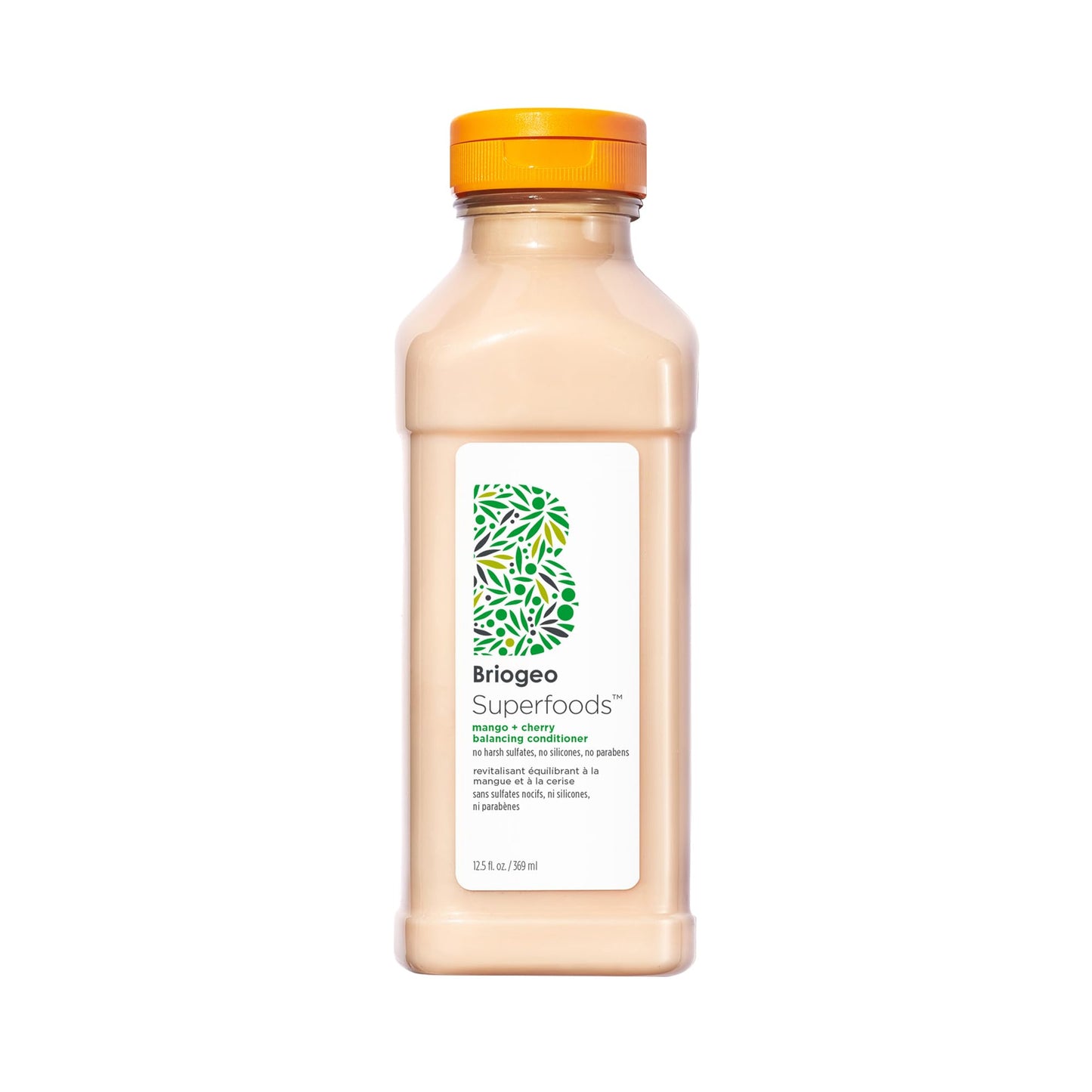 Briogeo Superfoods Mango + Cherry Balancing Conditioner for Oily Hair | Lightweight Hydration & Oil Control | Vegan & Cruelty-Free | 12.5 fl oz