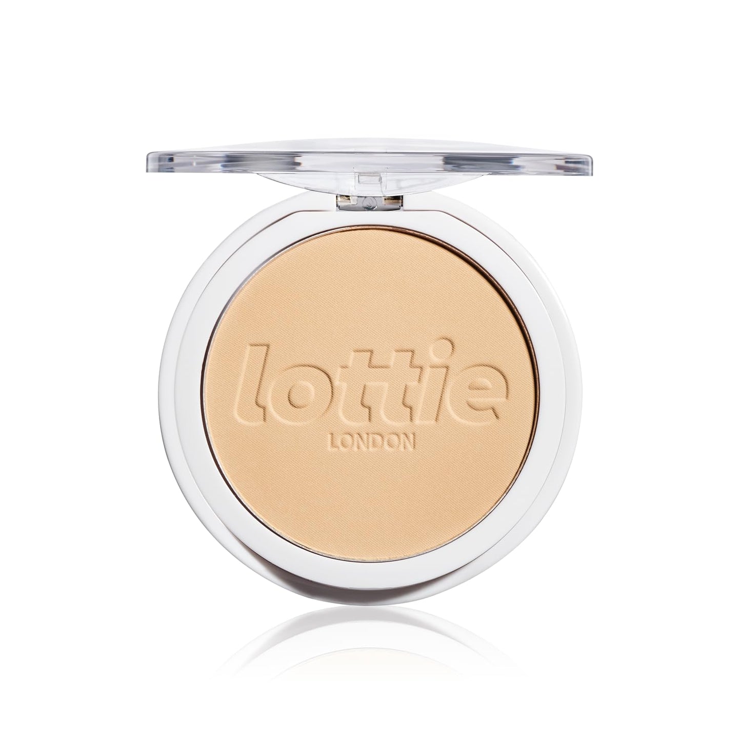 Lottie London Ready Set! Go Pressed in Warm Translucent, Setting Powder infused with Hyaluronic Acid, Long-wear & Soft-Focus Matte Finish