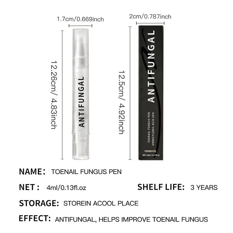 Advanced Nail Repair Pen - Plant-Based Treatment for Discolored & Brittle Nails | Precision Brush, 0.17 fl oz