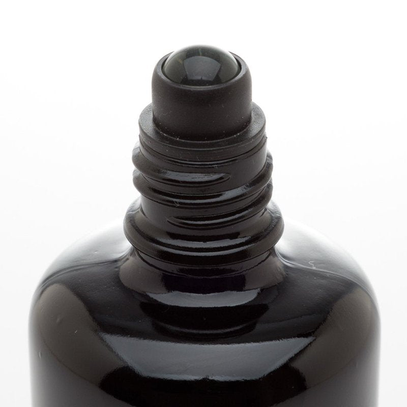 Infinity Jars 100 ML Black Ultraviolet Glass Bottles Airtight, Leak-Proof, Smell-Proof Screw-Top Containers for Essential Oils, Perfume, Lotion, Travel Storage, Reusable 7 Bottles Variety Pack