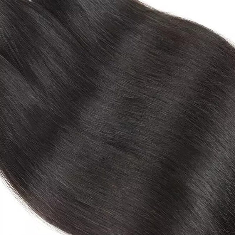 Straight Bundles Human Hair Natural Black Color Human Hair Bundles 12 14 16 Inch Brazilian Virgin Remy Hair Extensions Healthy And Soft 3Pcs/Set For Women Deals
