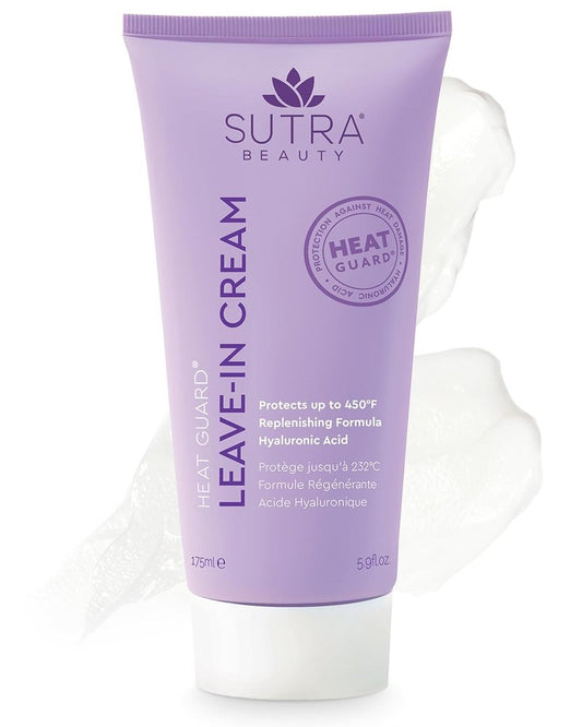 SUTRA Heat Guard Leave-In Cream | Thermal Protection for Frizzy, Dry & Damaged Hair - Hydrating Conditioner with Hyaluronic Acid