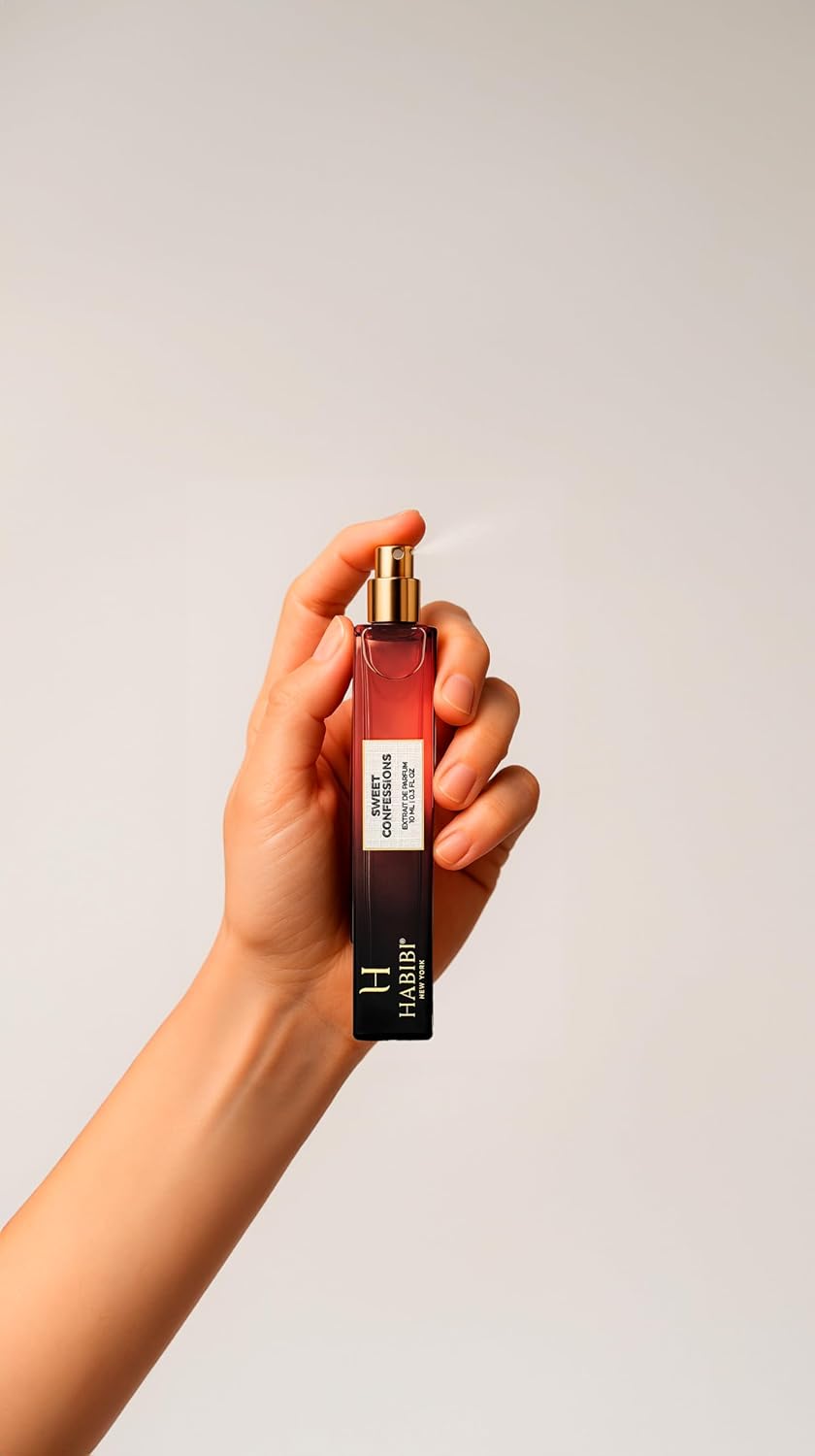 H HABIBI Sweet Confessions Extrait De Parfum - Travel Size Arabian Perfume for Men & Women | 10ml Luxury Fragrance in Leather Case