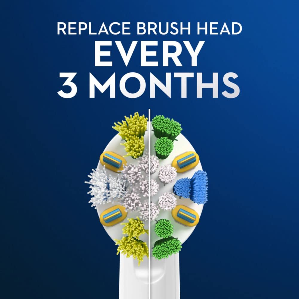 Oral-B Floss Action Replacement Brush Heads for an Oral-B Electric Toothbrush, Pack of 4