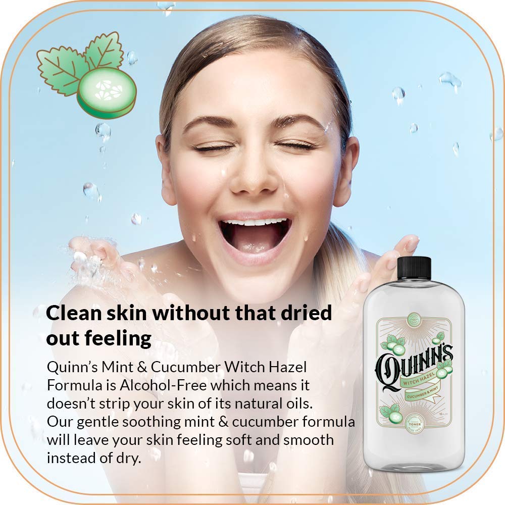 Quinn’s Alcohol Free Witch Hazel Pink Grapefruit & Orange Rind 16 oz. & Quinn’s Alcohol Free Witch Hazel Cucumber & Mint 16 oz.