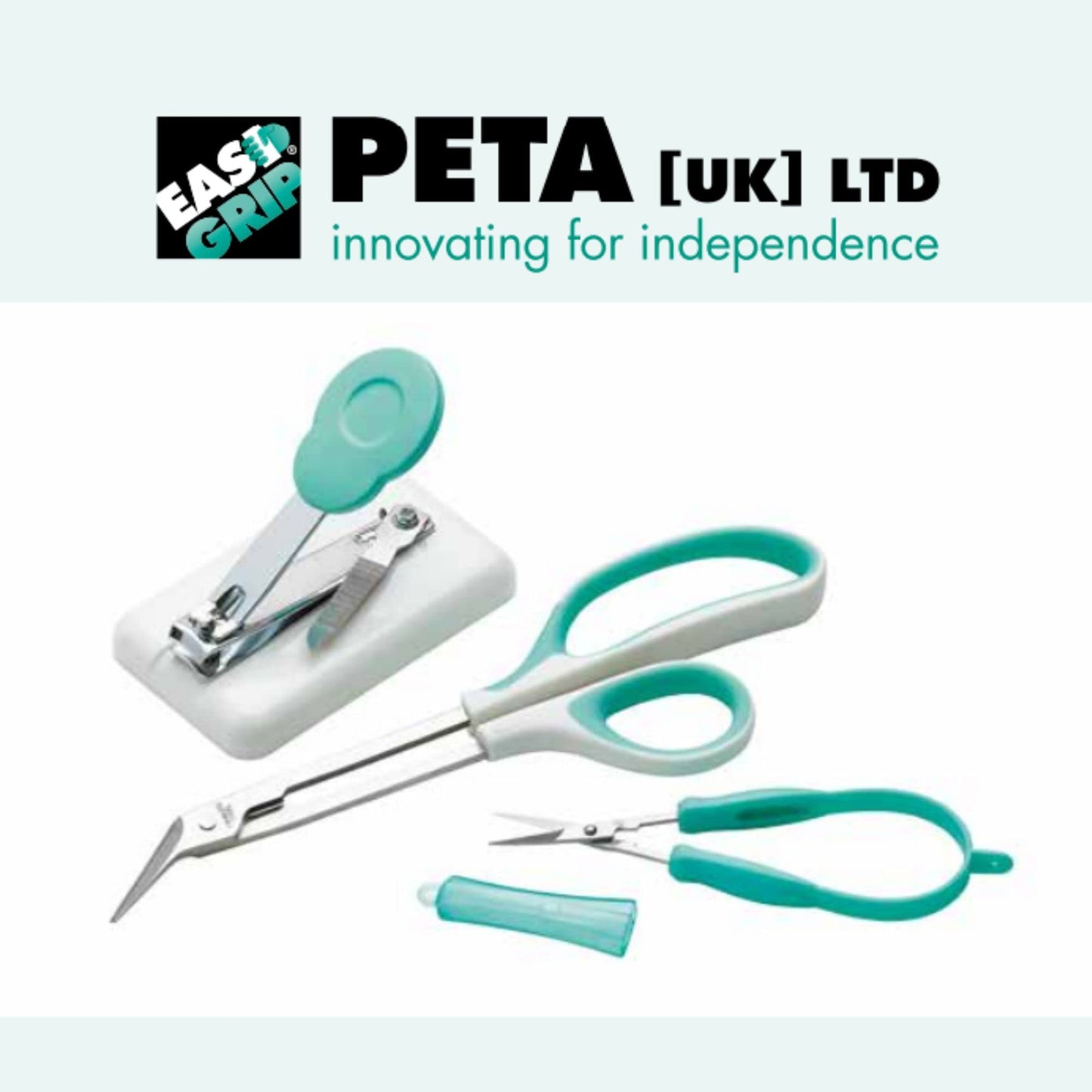 Easi-Grip Peta Table Nail Clipper PNC-3 - Mounted and Non-Slip - Plastic Base with Rubber Feet - for Anyone with Poor Hand Control, Weak Hand Strength and Tremors