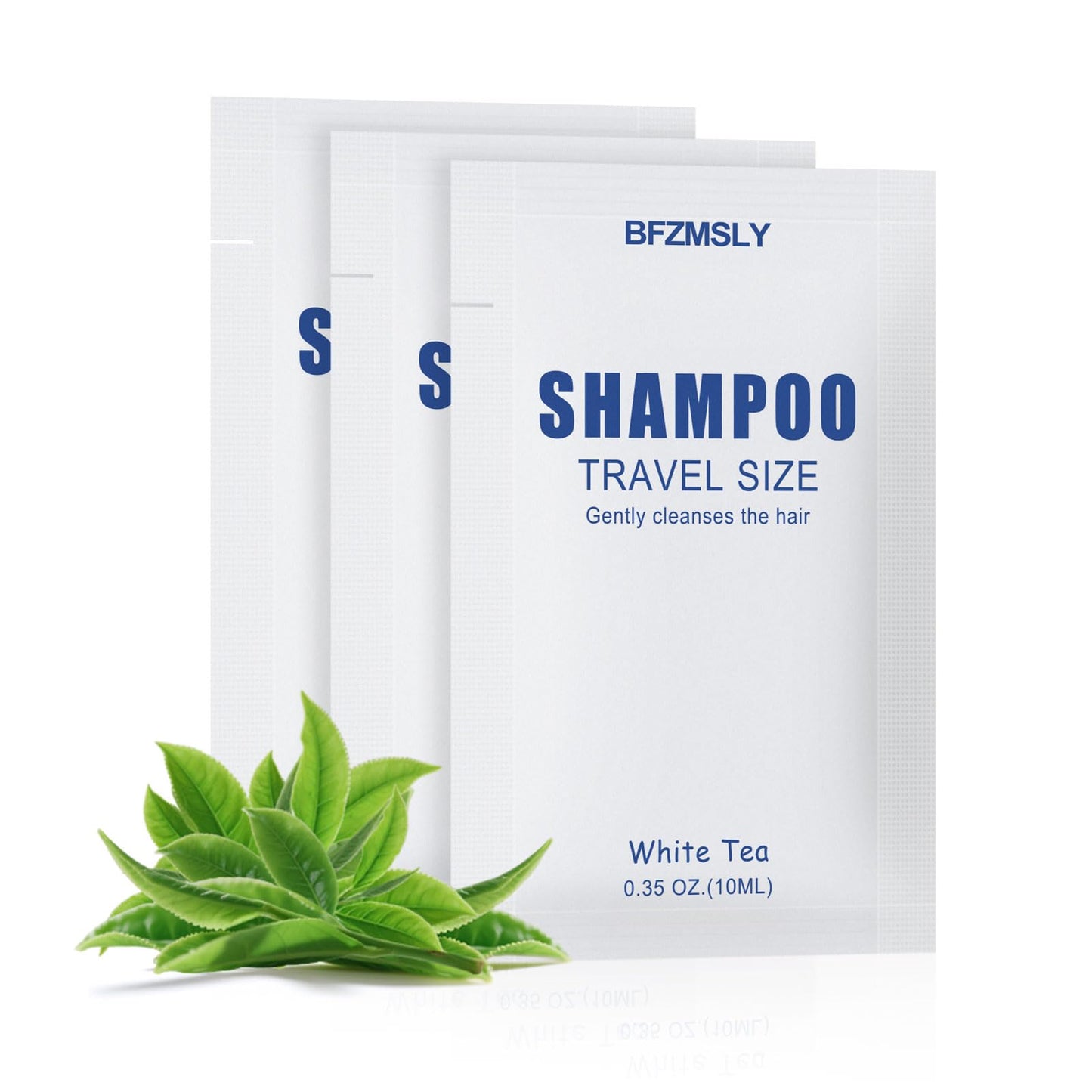 BFZMSLY 200 Pack Travel Size Shampoo Packets Bulk (0.35oz, White Tea Scent) – Mini Individual Pack TSA Approved Toiletries for Travel, Gym & On-the-Go Hair Care