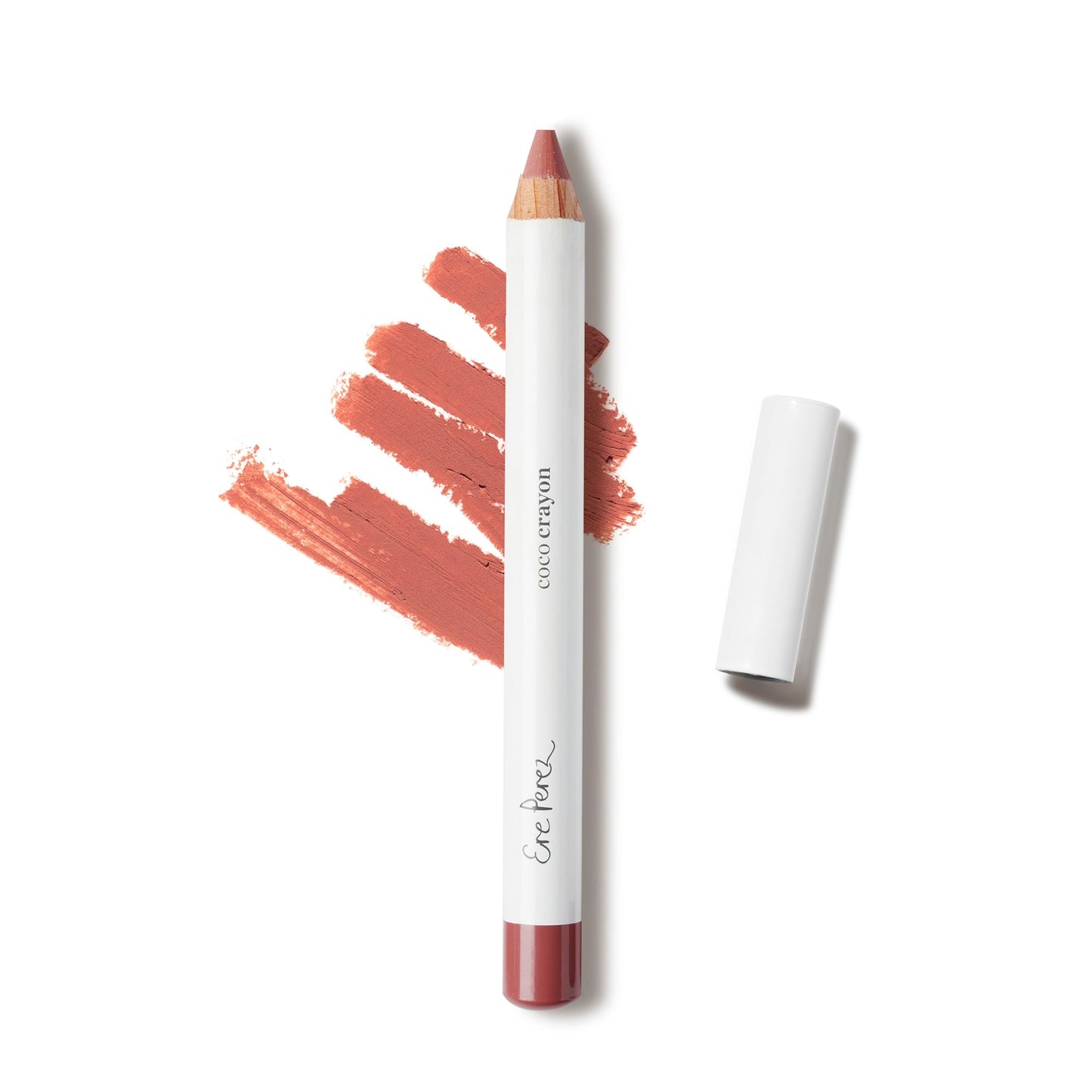 Ere Perez - Natural Coco Crayon Hydrating Lip Color | Baobab + Coconut Oil, Silica, Vitamin E | Protect, Nourish, Repair | Vegan, Cruelty-Free, Clean Beauty (Grace, 0.01 oz | 3 g)