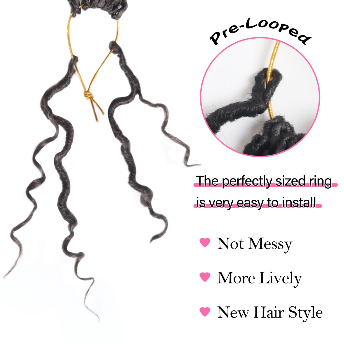 Sosihua Goddess locs crochet hair, 9 packs soft boho faux locs with curly ends bohemian crochet dreads for black women(8Inch,#4)
