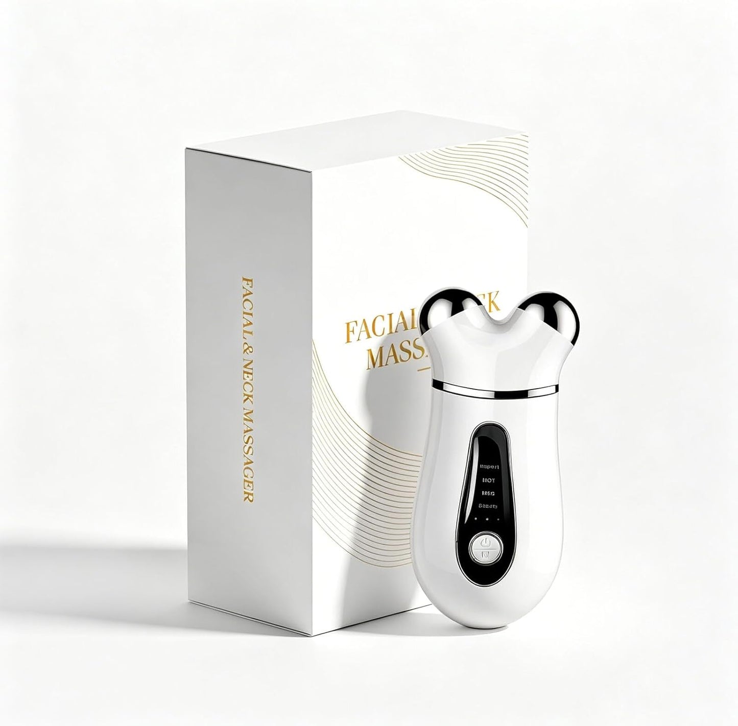 Microcurrent Face Device - USB Facial Shaping Tool for Wrinkle Removal & Anti-Aging | Mini Face Lift Device (White)