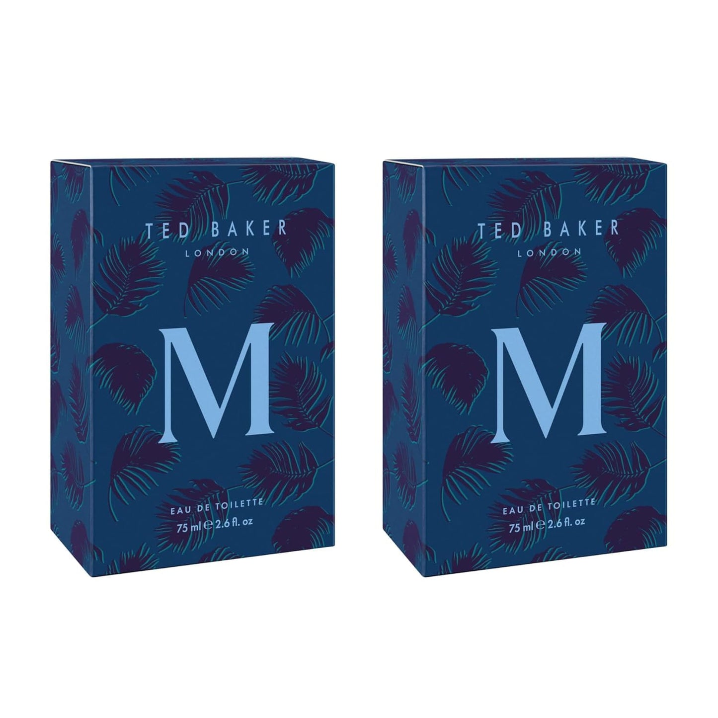 Ted Baker M Eau de Toilette Duo Pack for Men & Teens, Fresh Citrus Spicy Cologne, Long-Lasting Fragrance Set Mandarin, Bergamot, Black Pepper, Amber, Musk 2 x 2.5 fl oz Each