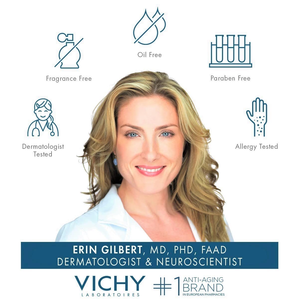 Vichy 24 Hour Dry Touch Deodorant, Aluminum Free and Allergy Tested