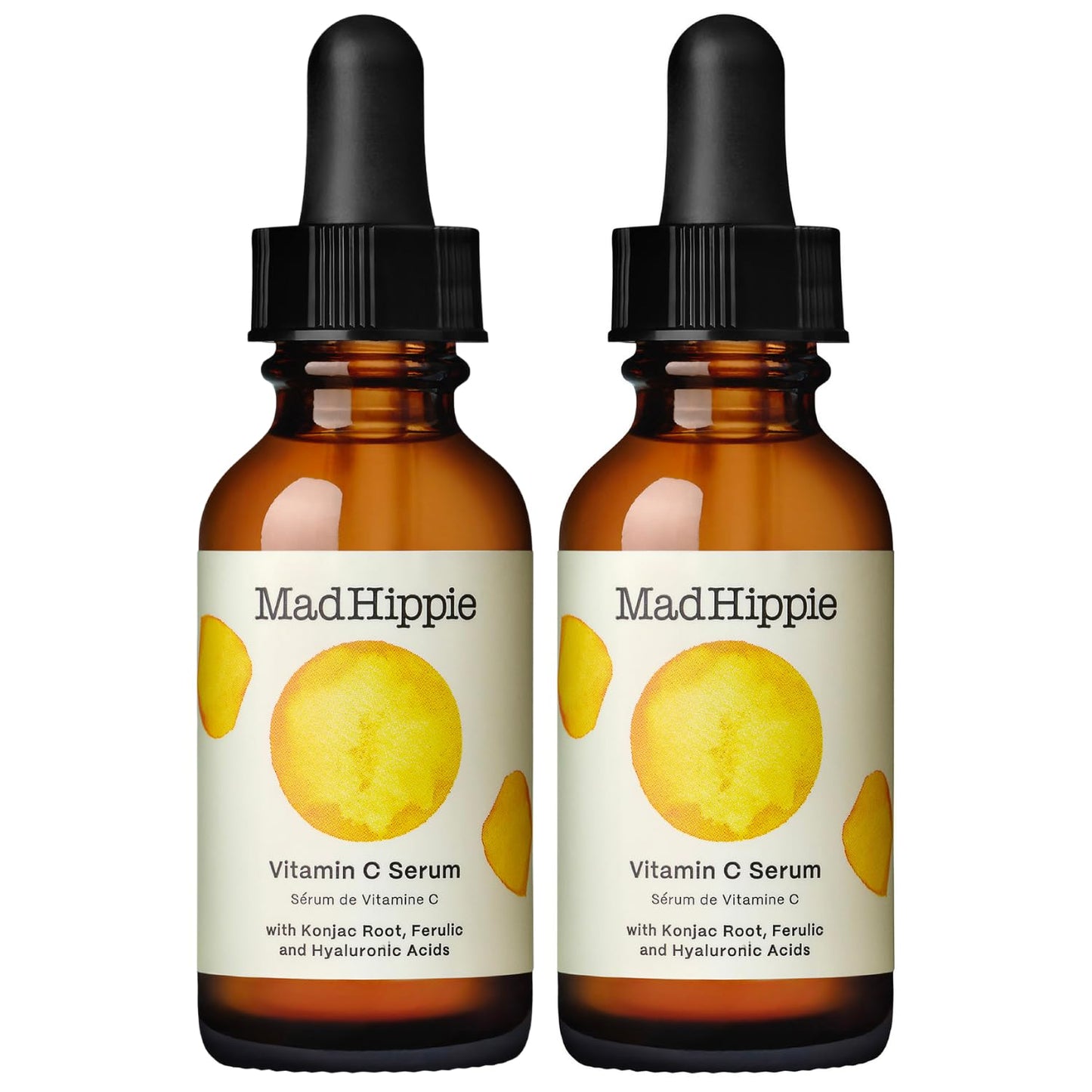 Mad Hippie Vitamin C Serum 2-Pack – Brightening Serum with Hyaluronic Acid, Ferulic Acid, Vitamin E, 1.02 Oz Ea