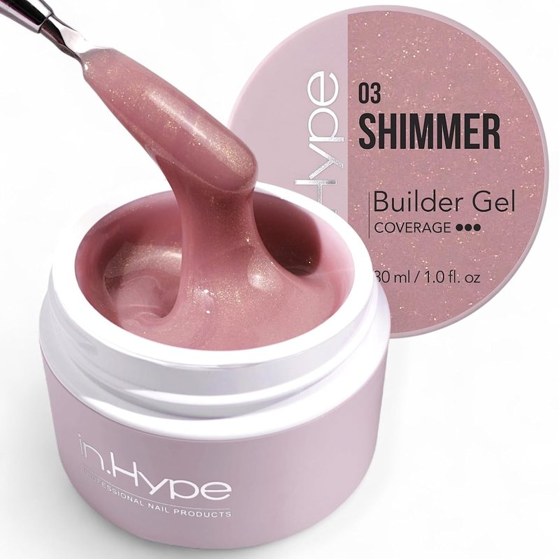 Camouflage Builder Gel for Nail Extension - UV/LED Shimmer Nude Formula | Strong & Durable