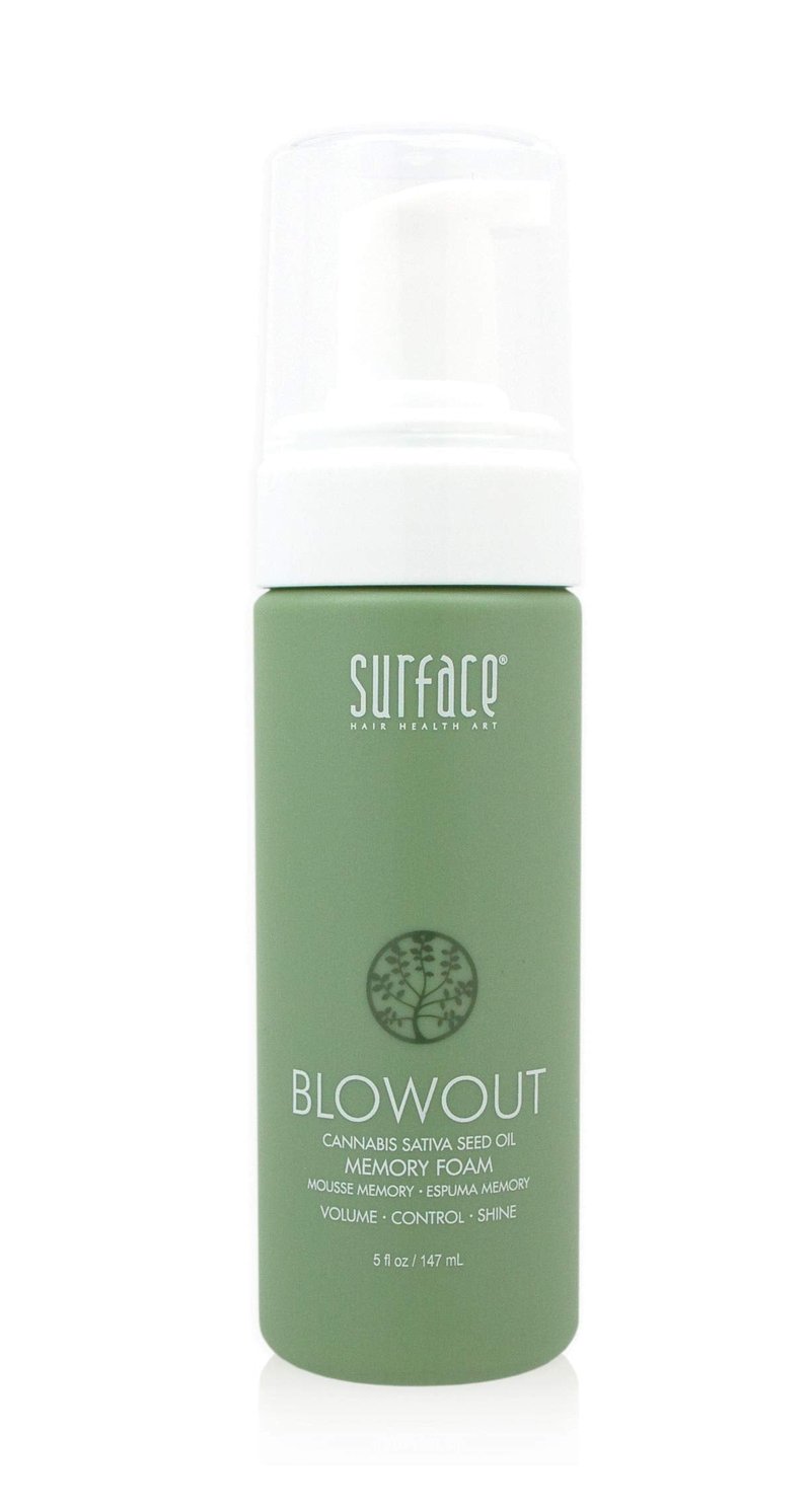 SURFACE Hair Blowout Memory Foam Hair Mousse for Men and Women, 5 fl oz - Lightweight Volume Mousses and Hair Protectant with Babassu Oil - Premium Blowout Products for Hair