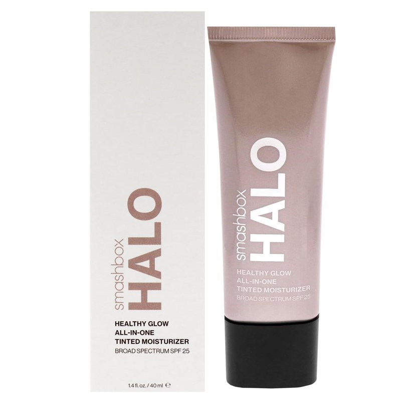 Smashbox Halo Healthy Glow Tinted Moisturizer - SPF 25, 24-Hour Hydration, Buildable Coverage, Natural Dewy Finish