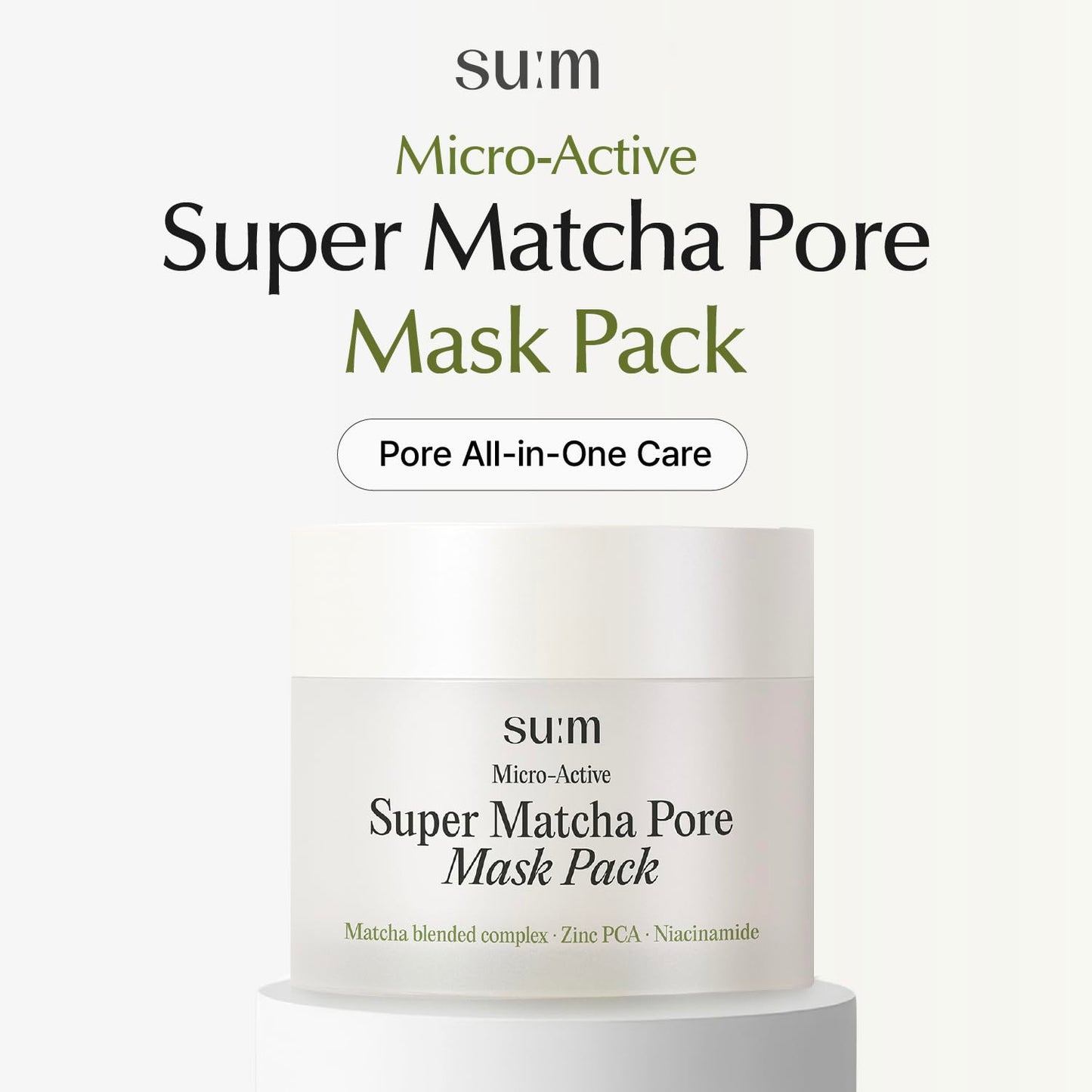 Micro-Active Super Matcha Pore Mask Pack - Pore Refining & Oil Control | 3.38 fl oz, Exfoliating Formula with Matcha & Zinc PCA