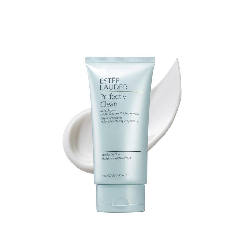 Estée Lauder Perfectly Clean Multi-Action Cream Face Wash | Hydrating Cleanser & Moisture Mask for Dry Skin - 5 oz