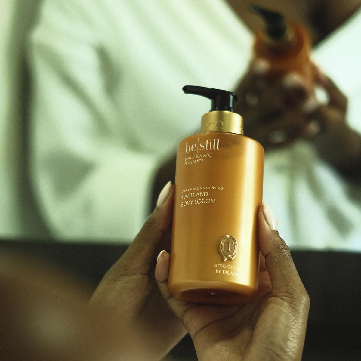 Plant-Based Hand and Body Lotion - Enriched with Baobab Oil & Aloe Vera - 10 Fl Oz | Black Tea & Bergamot Scent